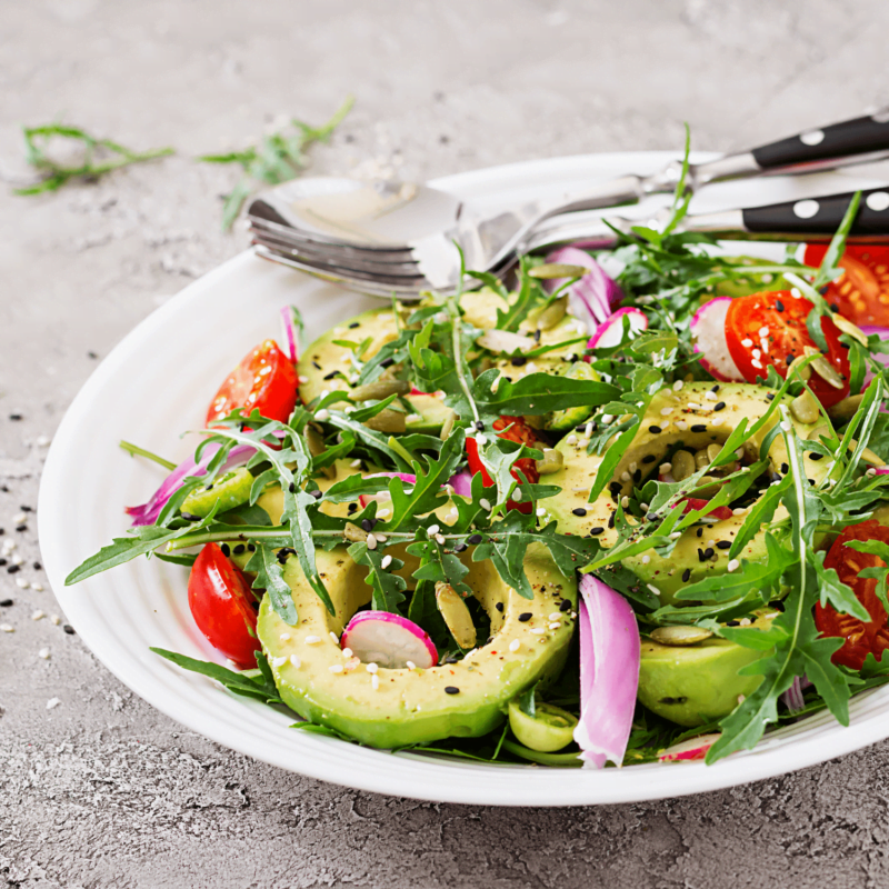 Arugula and avocado salad