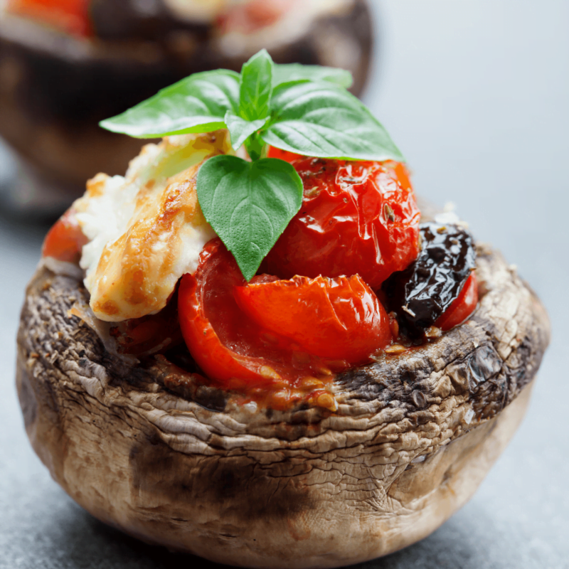 Basil stuffed mushroom