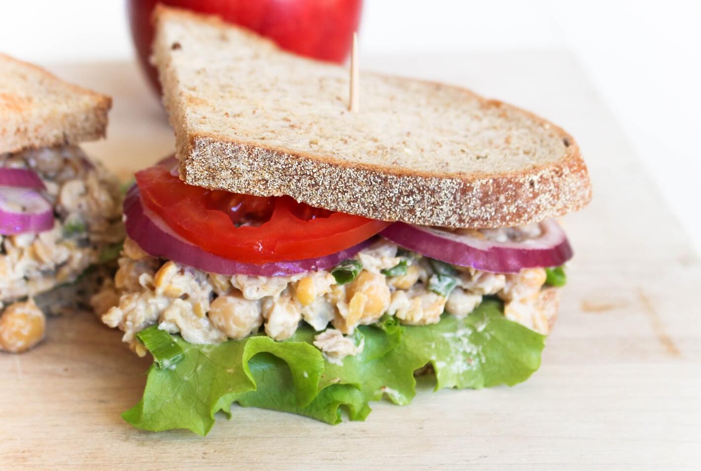 Chickpea salad sandwich