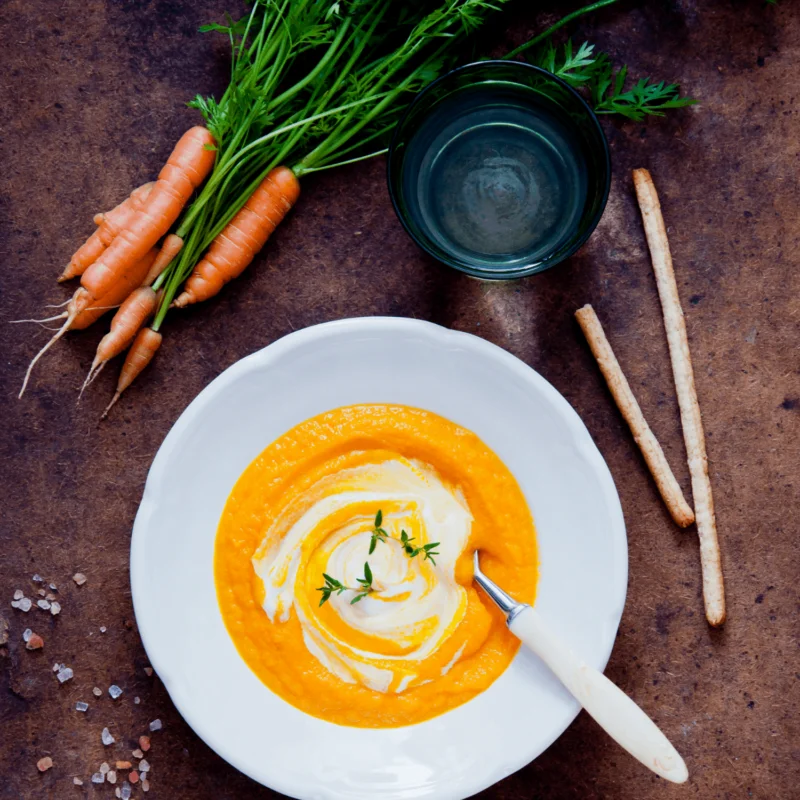 Creamy carrot soup