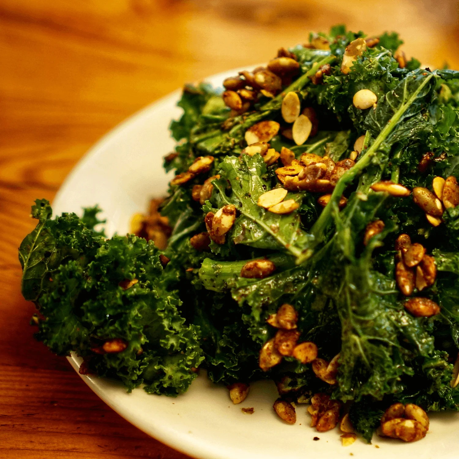 Curly kale with rosemary chili