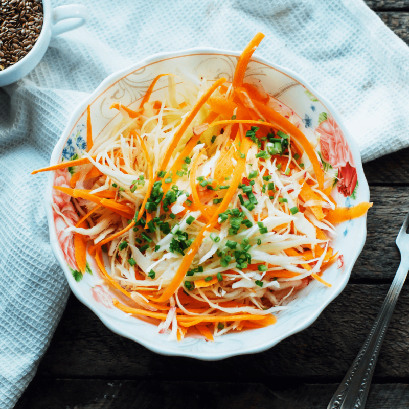 Shaved carrot radish salad